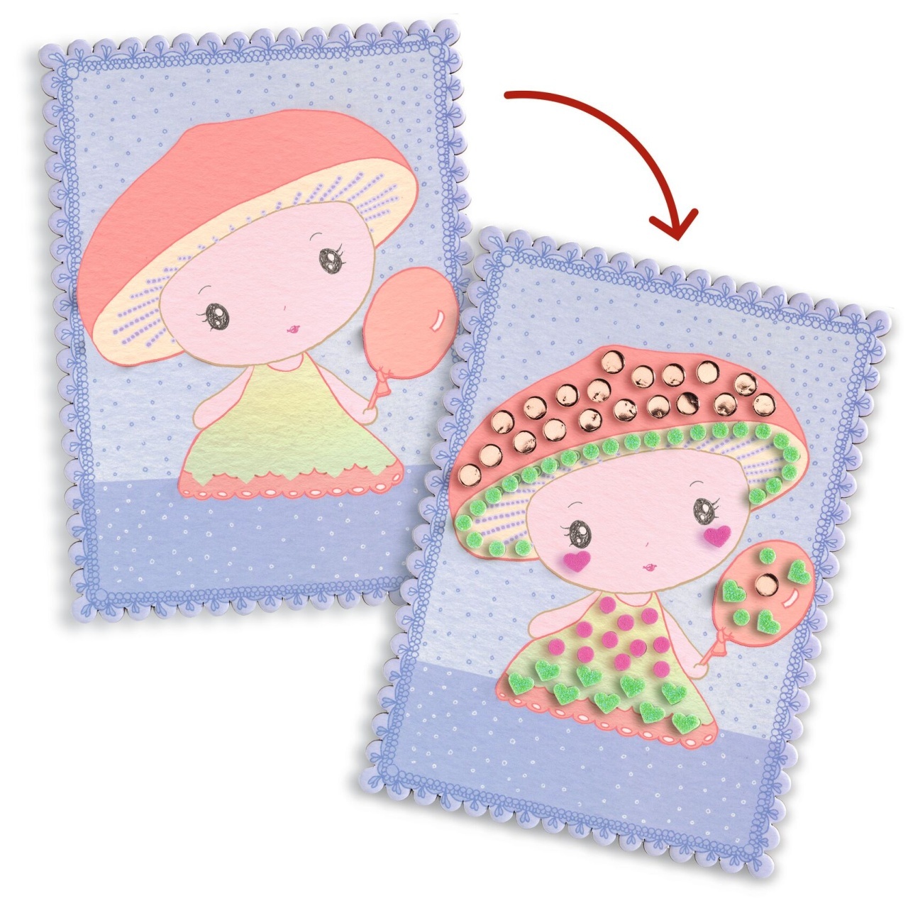 Kit creativ cu mozaic Tinyly Stella, Minico & Mushy, Djeco [3]