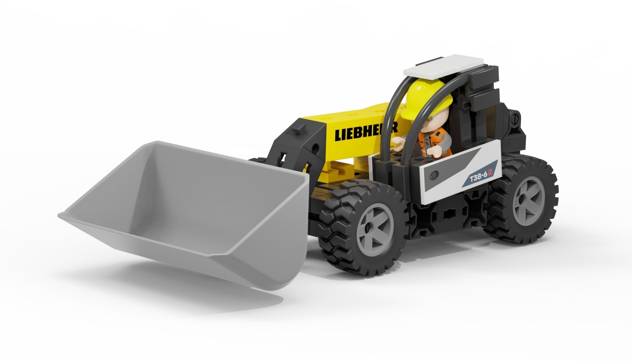 Kit STEM Set de constructie Vehicule de santier Liebherr Double, Fischertechnik [1]