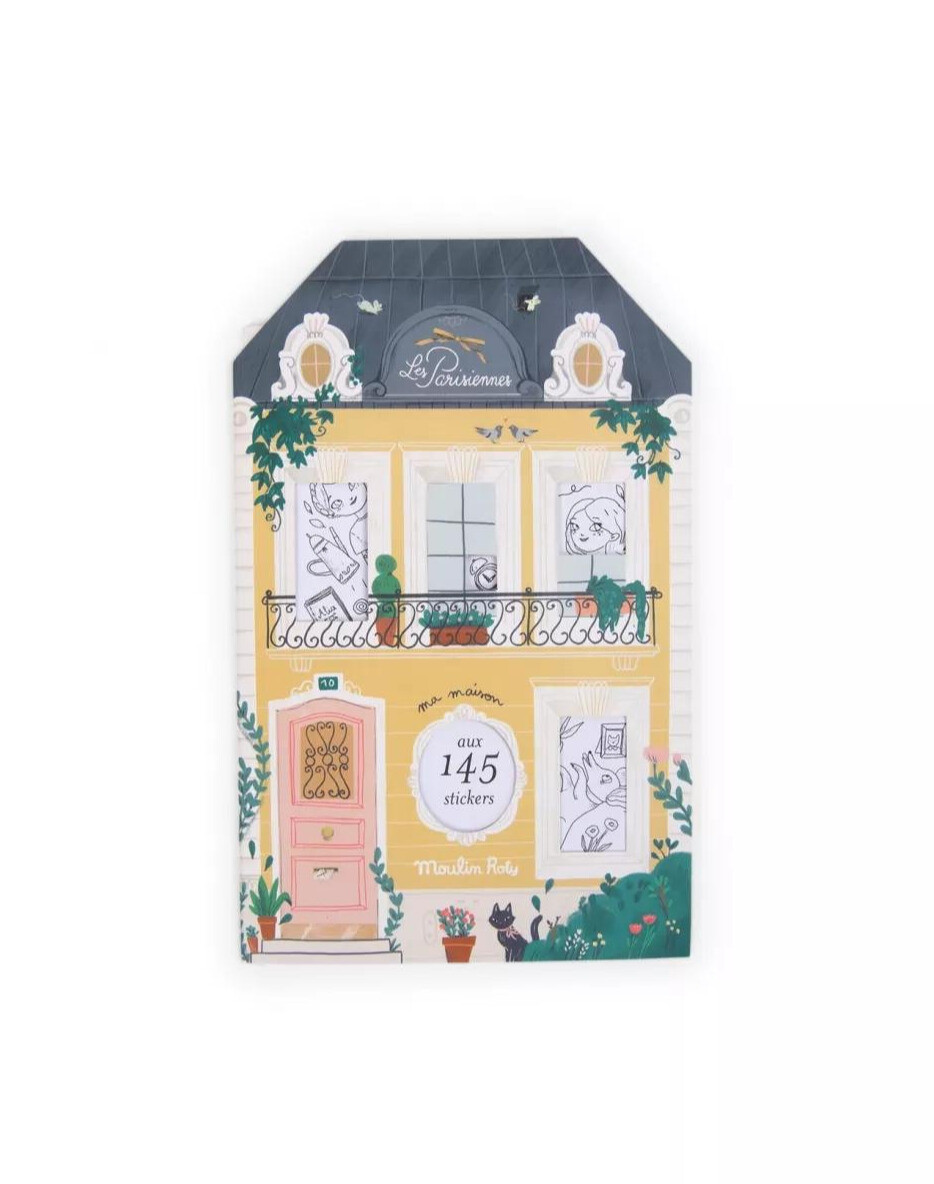 Rechizite - Carte de colorat cu abtibilduri Les Parisiennes, Moulin Roty