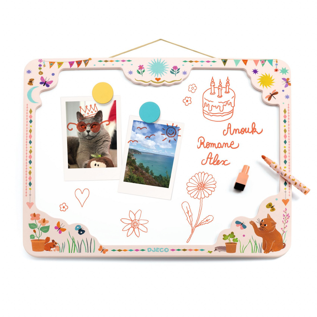 Cadouri - Tabla decorativa de scris model Pisici, Djeco