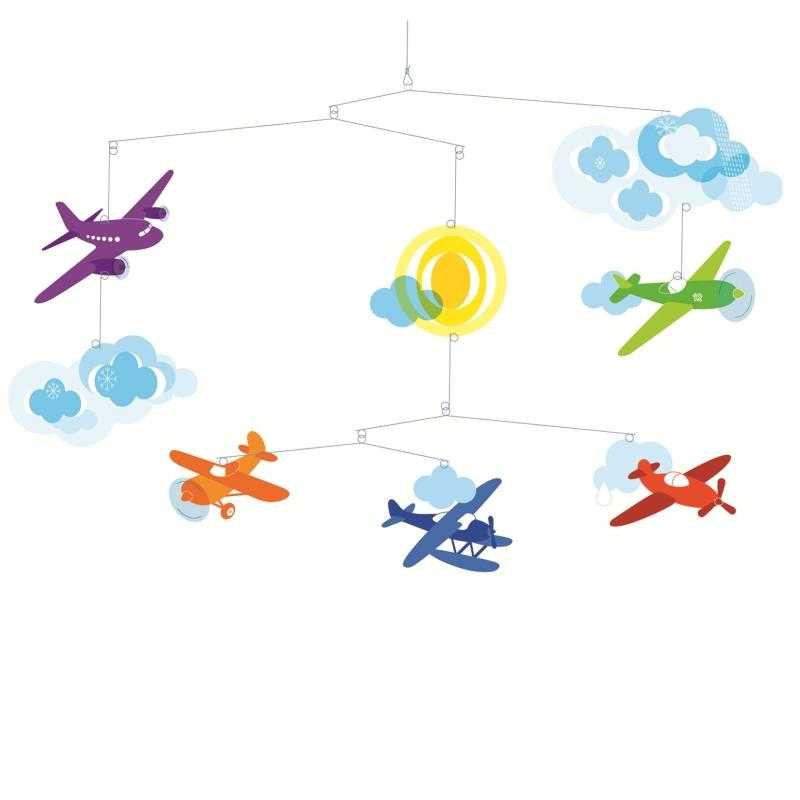 Camera copilului - Decoratie mobila camera copilului Avioane, Djeco