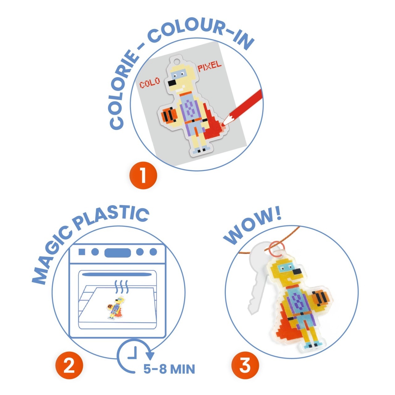 Joc creativ DIY Brelocuri eroi, Djeco [3]