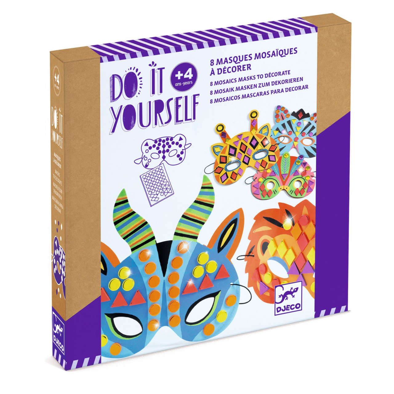 Jucarii 3-5 ani - Set DIY Djeco, masti animale