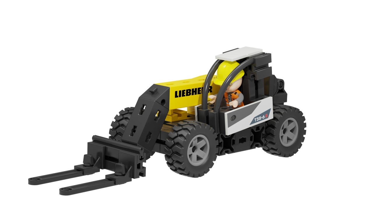 Kit STEM Set de constructie Vehicule de santier Liebherr Double, Fischertechnik [2]