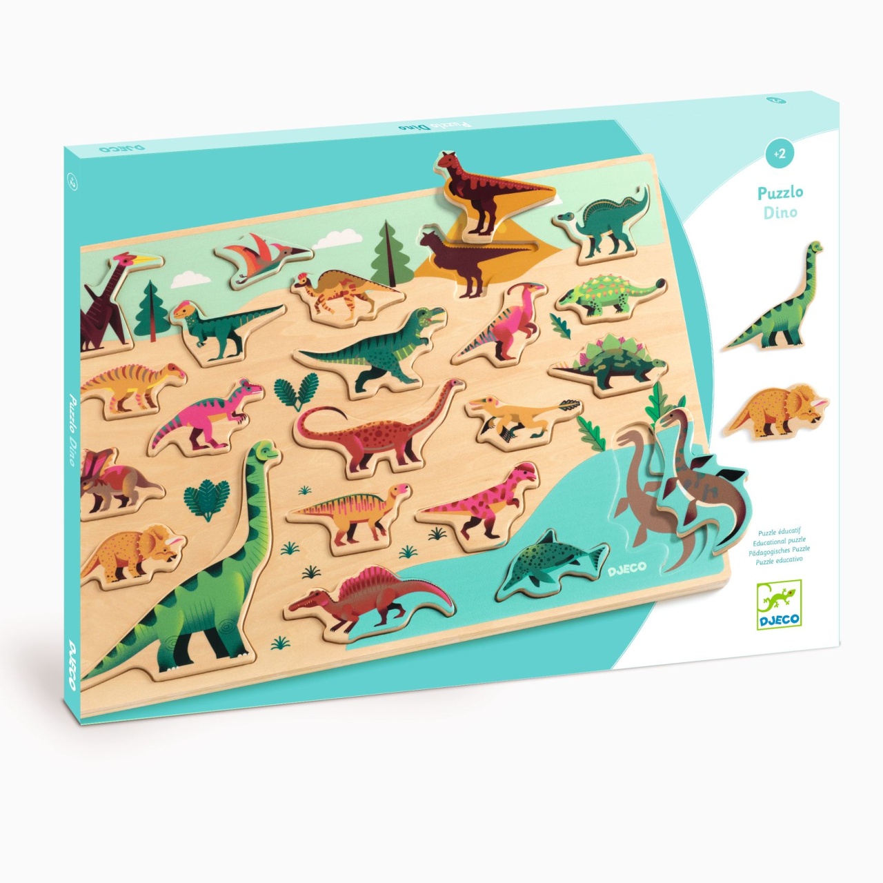Varsta - Puzzle lemn Dinozauri, Djeco