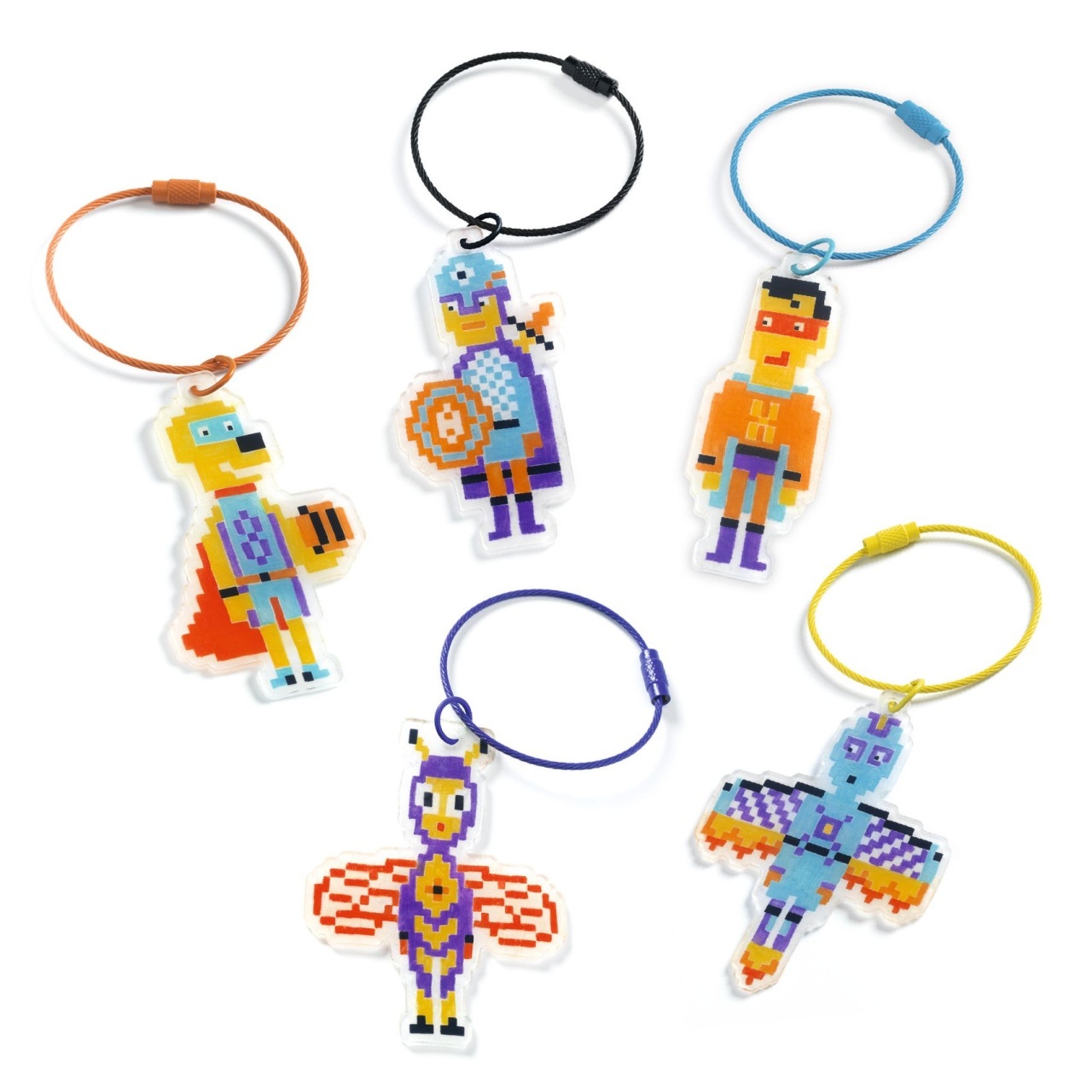 Joc creativ DIY Brelocuri eroi, Djeco [4]