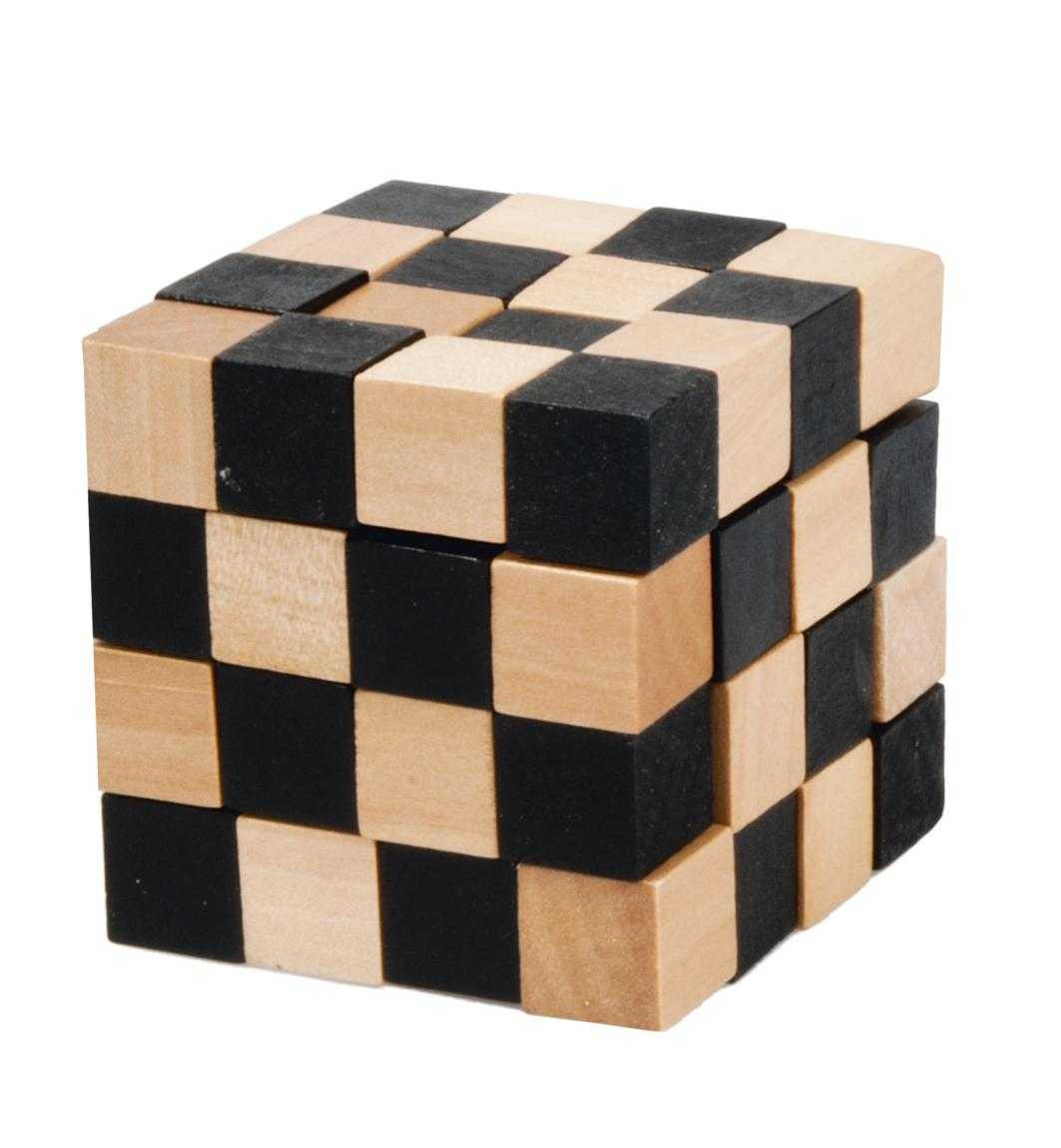 De logica - Joc logic IQ 3D Puzzle negru&natural Anaconda , Fridolin