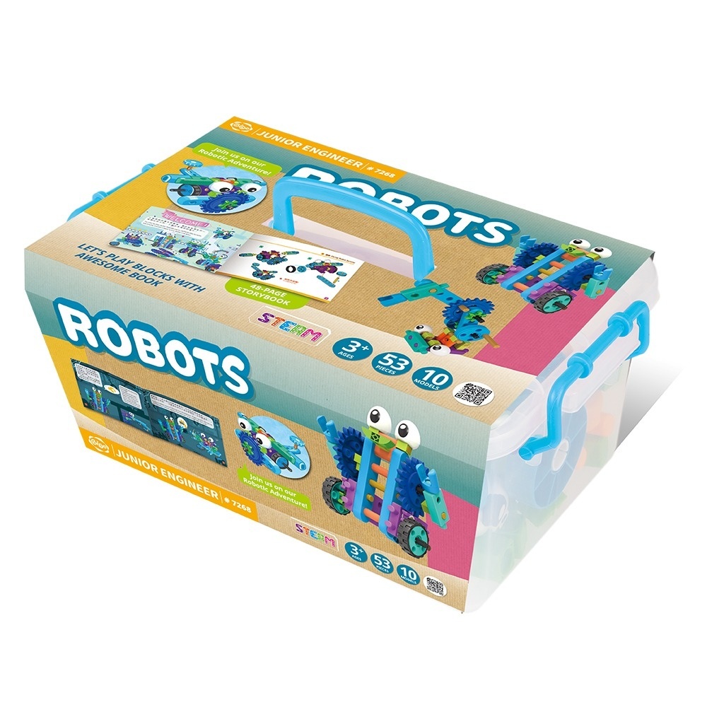 Jocuri - Kit STEM de construit roboti, Genius Toy
