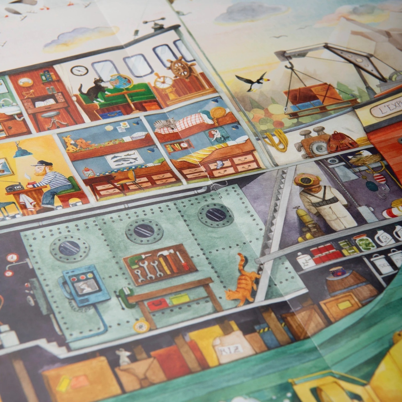 uzzle de observatie Sub apa 200 Piese cu poster si lupa Moulin Roty [2]