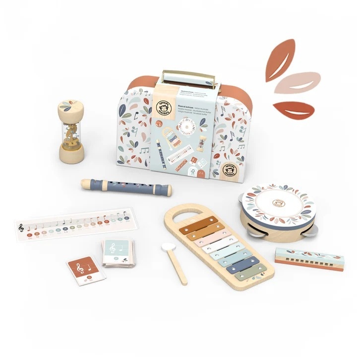 Jocuri si jucarii - Set 5 instrumente muzicale in valiza, Speedy Monkey