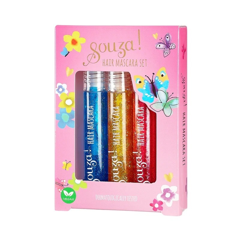 Accesorii carnaval - Set mascara cu glitter pentru par, Souza!