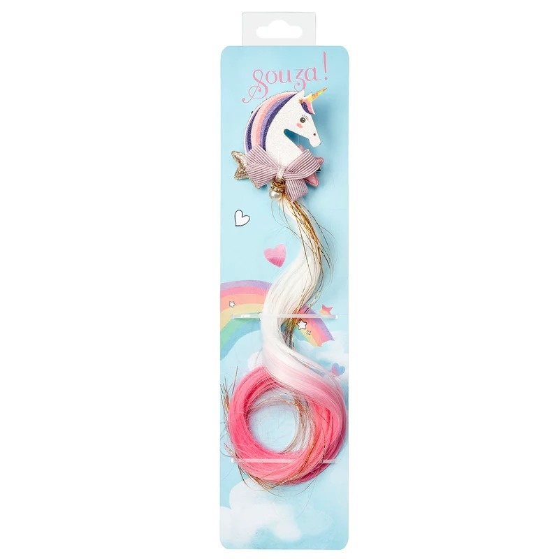 Accesorii carnaval - Agrafa de par Unicorn cu extensie, Souza!