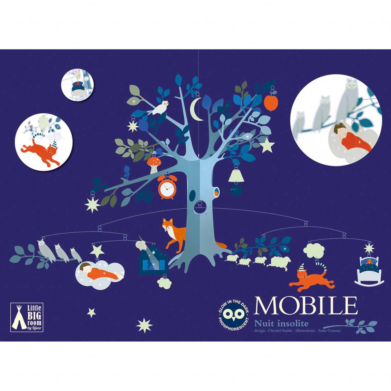 Camera copilului - Decoratie mobila camera copilului Noapte buna, Djeco