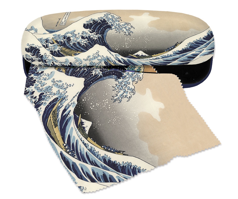 Cadouri - Etui cu textil si protectie ochelari Hokusai - Marele val, Fridolin