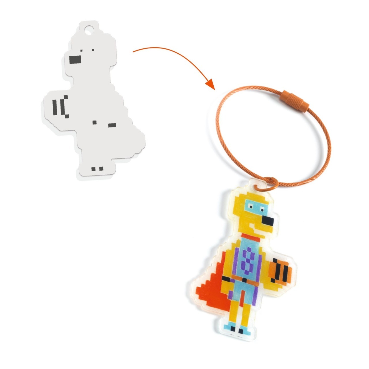 Joc creativ DIY Brelocuri eroi, Djeco [1]