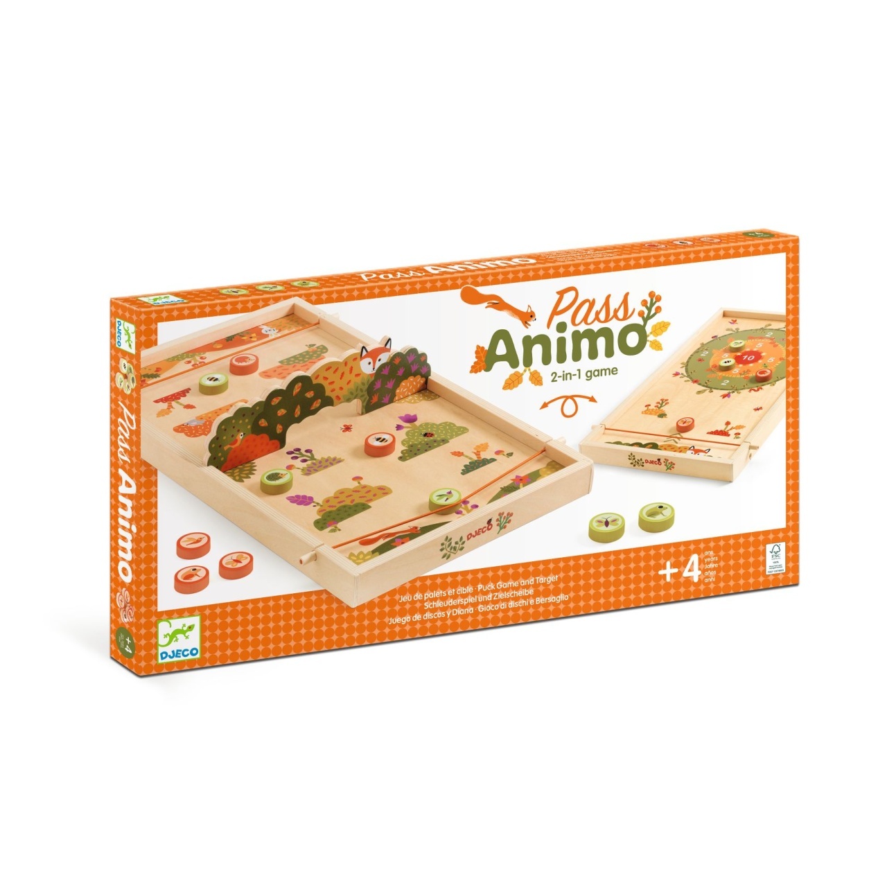 Jocuri - Joc de indemanare din lemn 2 în 1, Djeco