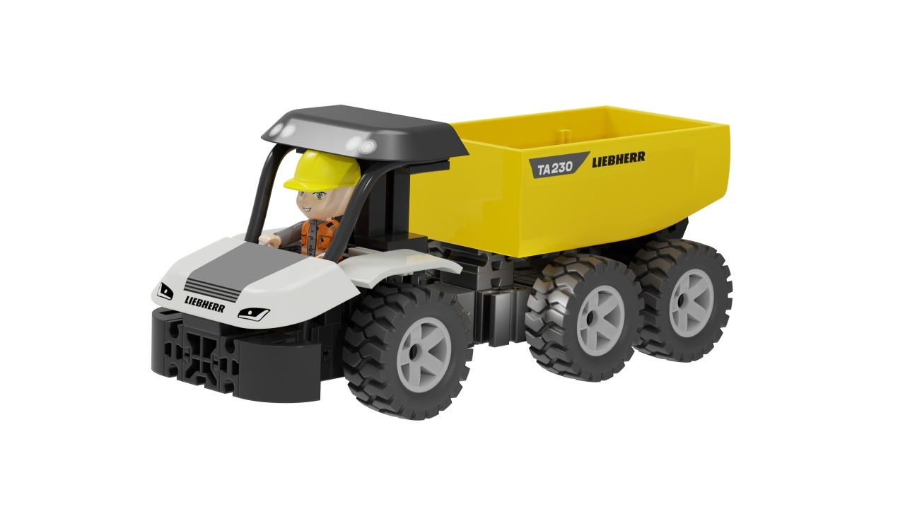 Kit STEM Set de constructie Vehicule de santier Liebherr Double, Fischertechnik [3]