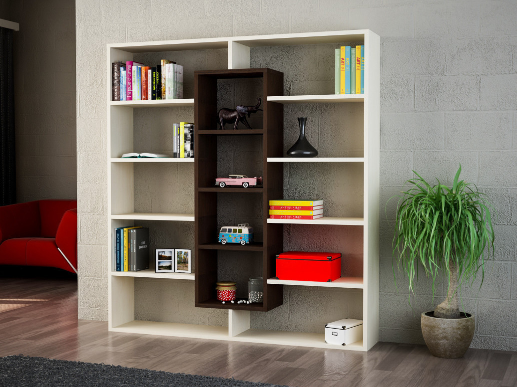 Biblioteca Salvador, Model Ample, Natural/Wenge