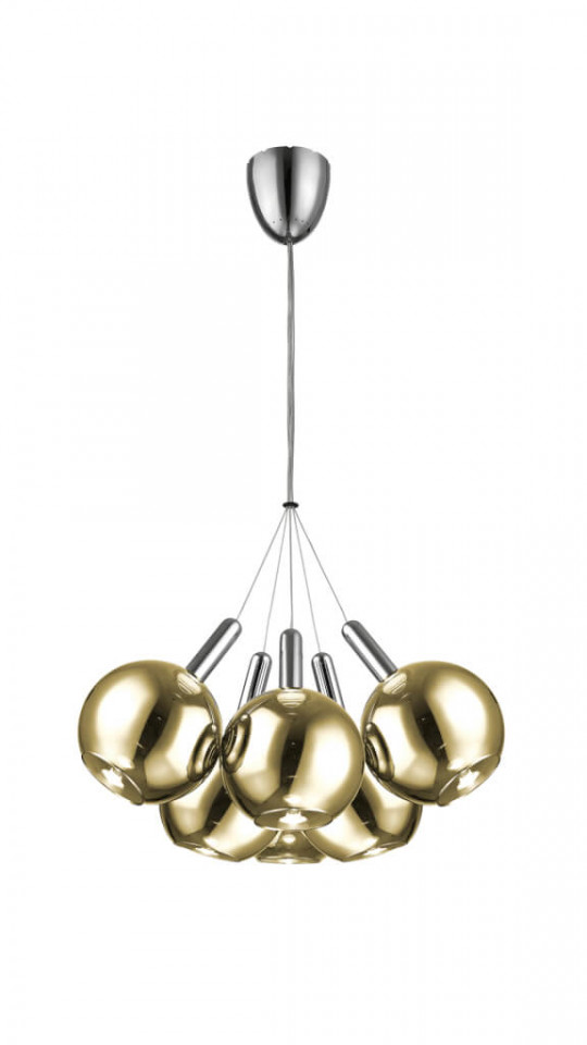 Lustra BALLS SP6 gold & crom 142001