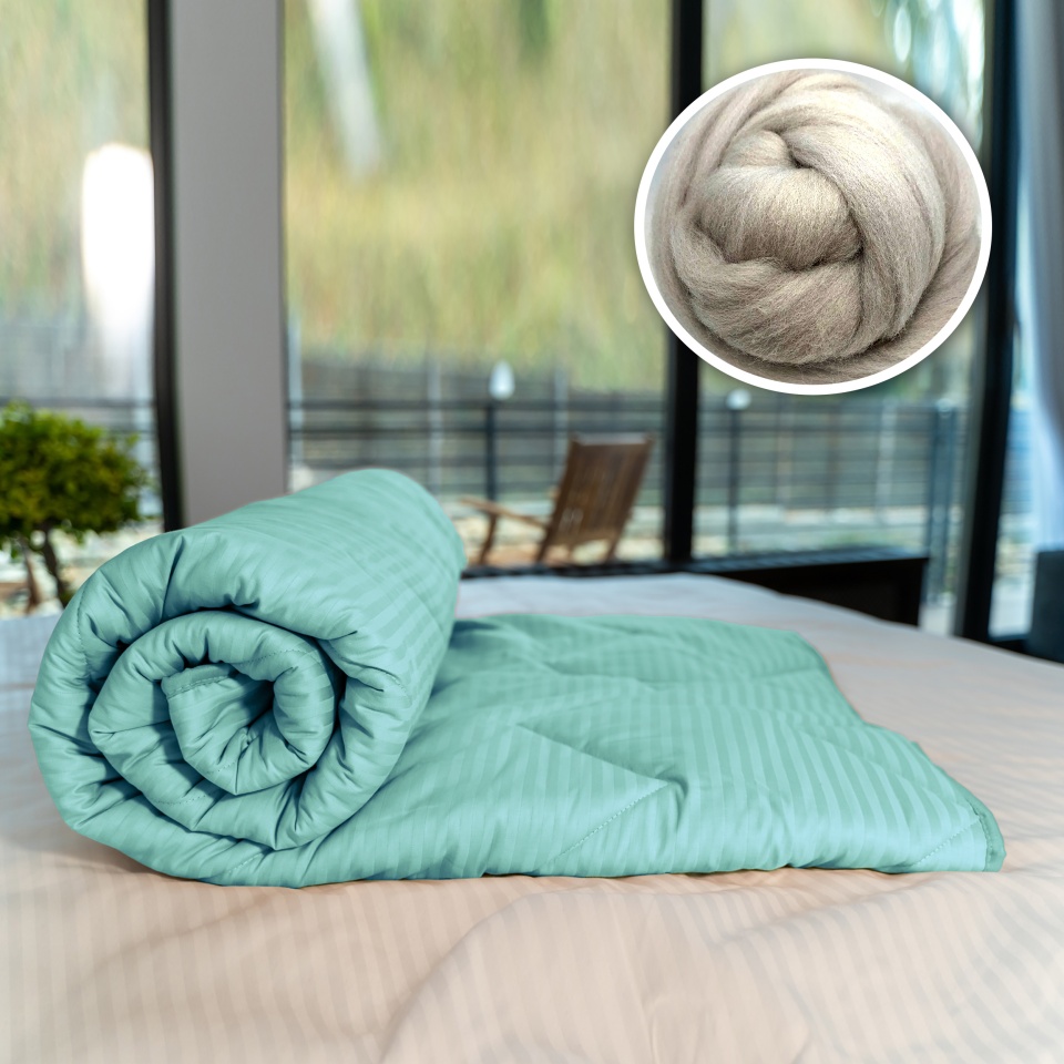 Pilotă matlasată lână Damasc 100% Natural – iarnă (Mint) Pilotă matlasată lână Damasc 100% Natural – iarnă (Mint)