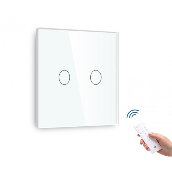 Întrerupător tactil dublu cu senzor telecomandă M1 casa pret redus imagine 2022