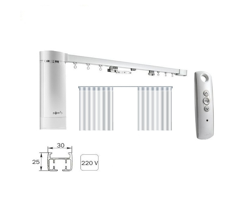 Sina electrica cu telecomanda SOMFY cu deschidere cortina pentru perdele sau draperii casa pret redus imagine 2022 3