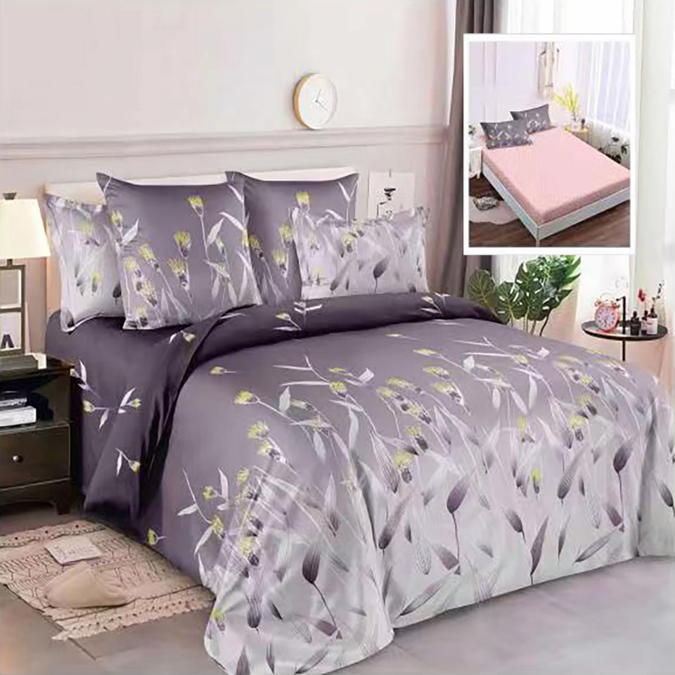 LENJERIE DE PAT FINET 6 PIESE CU HUSĂ UNIVERSALĂ PENTRU SALTEA DE 160×200 ȘI 180×200 (HF6P44) (HF6P44) pret redus imagine 2022