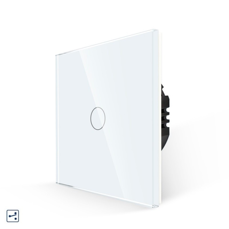 Intrerupator simplu cap scara cu touch din sticla cap
