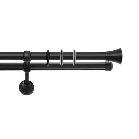 Galerie dubla PRINCE, grosime 19mm,negru 19mmnegru imagine 2022