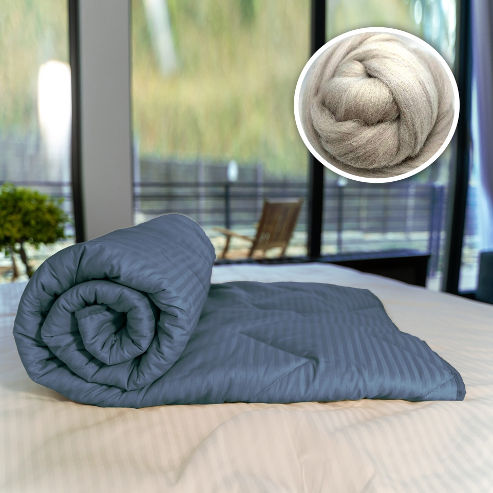 Pilotă matlasată lână Damasc 100% Natural – iarnă (Antracit) Pilotă matlasată lână Damasc 100% Natural – iarnă (Antracit)