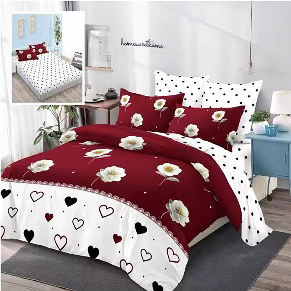 LENJERIE DE PAT FINET 6 PIESE CU HUSĂ UNIVERSALĂ PENTRU SALTEA DE 160×200 ȘI 180×200 (HF6P40) (HF6P40) pret redus imagine 2022