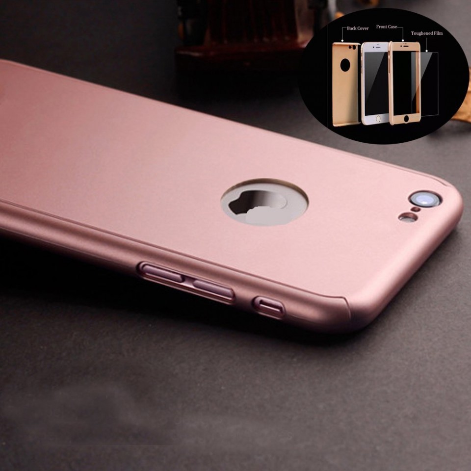 Husa Apple iPhone 6 Plus/6S Plus, FullBody Elegance Luxury iPaky Rose-Gold , acoperire completa 360 grade cu folie de sticla gratis - 1 | YEO