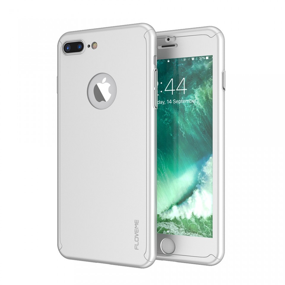 Husa Apple iPhone 7 Plus, FullBody Elegance Luxury Silver, acoperire completa 360 grade cu folie de sticla gratis maggsm.ro imagine noua 2022