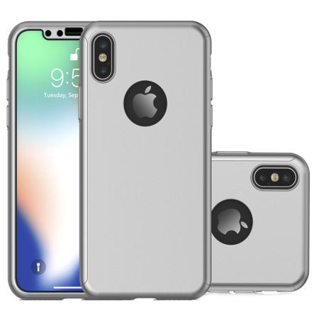 Husa Apple iPhone XS, FullBody Elegance Luxury Argintiu, acoperire completa 360 grade cu folie de sticla gratis maggsm.ro imagine noua 2022