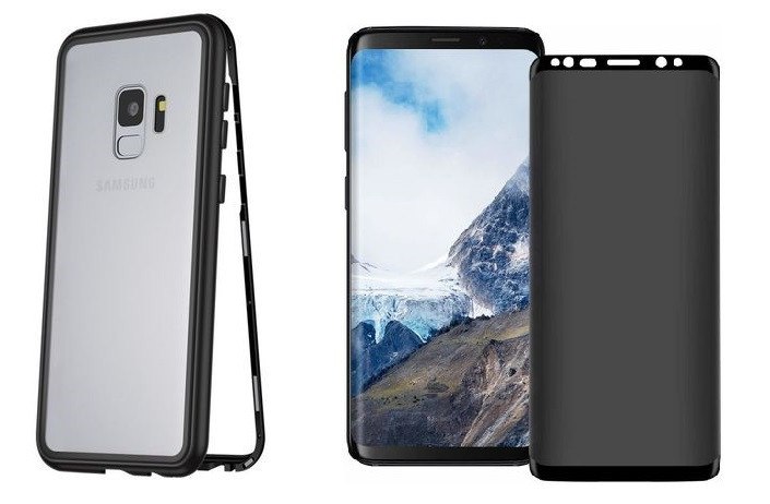 Husa Samsung Galaxy S9 Plus Magnetica cu spate din sticla securizata si folie privacy pentru ecran, Perfect Fit maggsm.ro imagine noua 2022