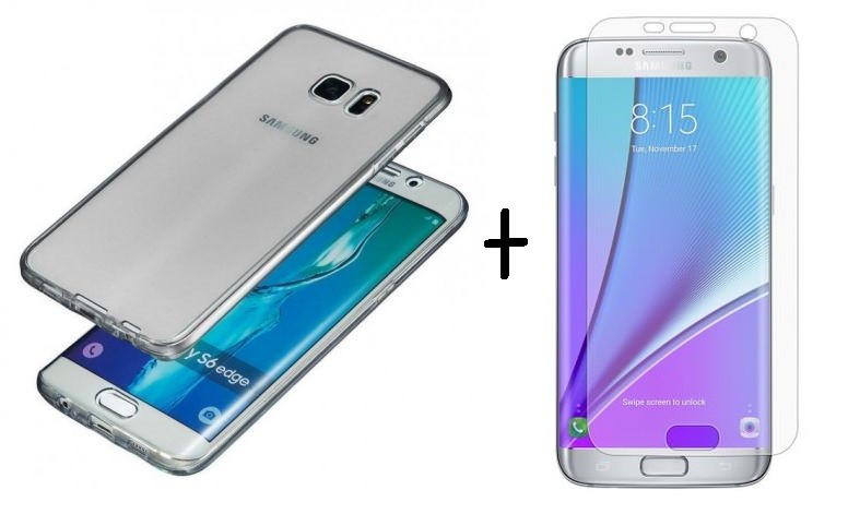Pachet husa Elegance Luxury Slim Fumurie pentru Samsung Galaxy S7 Edge cu folie de protectie gratis maggsm.ro imagine noua 2022