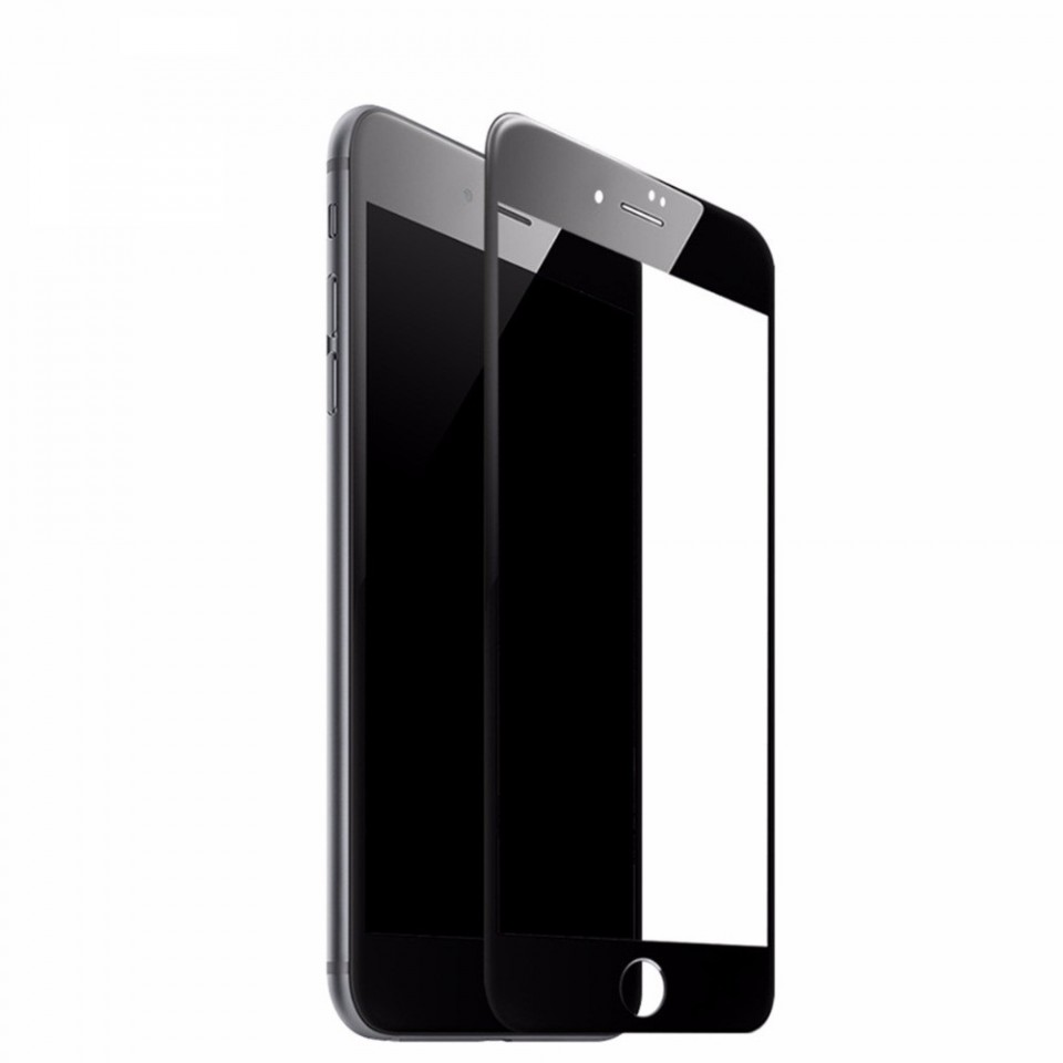Folie de sticla Apple iPhone 7, Elegance Luxury margini colorate Black maggsm.ro imagine noua 2022