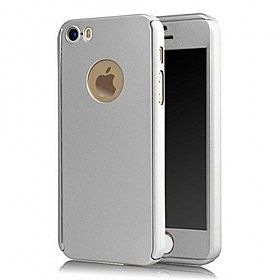 Husa Apple iPhone 5/5S/SE, FullBody Silver, acoperire completa 360 grade cu folie de sticla gratis maggsm.ro imagine noua 2022