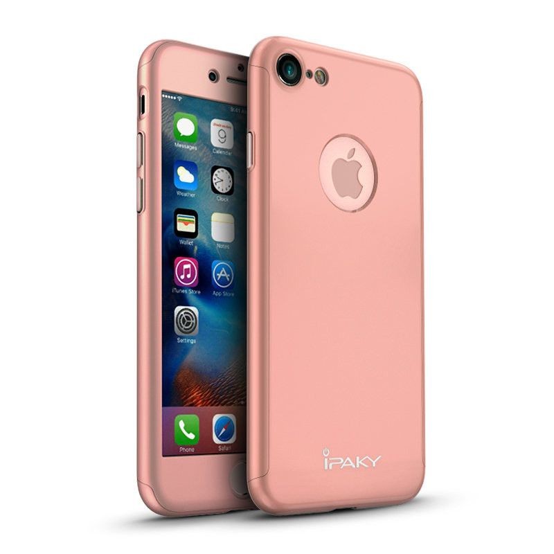 Husa Apple iPhone 6 Plus/6S Plus, FullBody Elegance Luxury iPaky Rose-Gold , acoperire completa 360 grade cu folie de sticla gratis iPaky imagine noua 2022