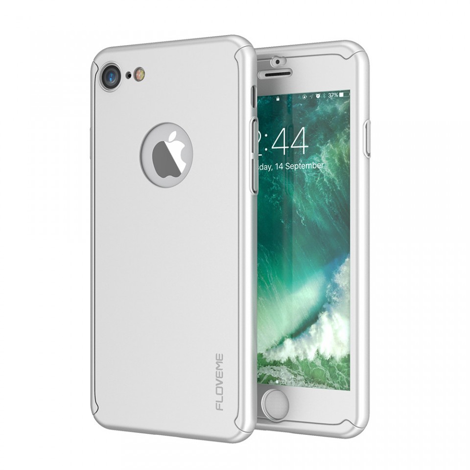 Husa Apple iPhone 6 Plus/6S Plus, FullBody Elegance Luxury Silver, acoperire completa 360 grade cu folie de sticla gratis maggsm.ro imagine noua 2022