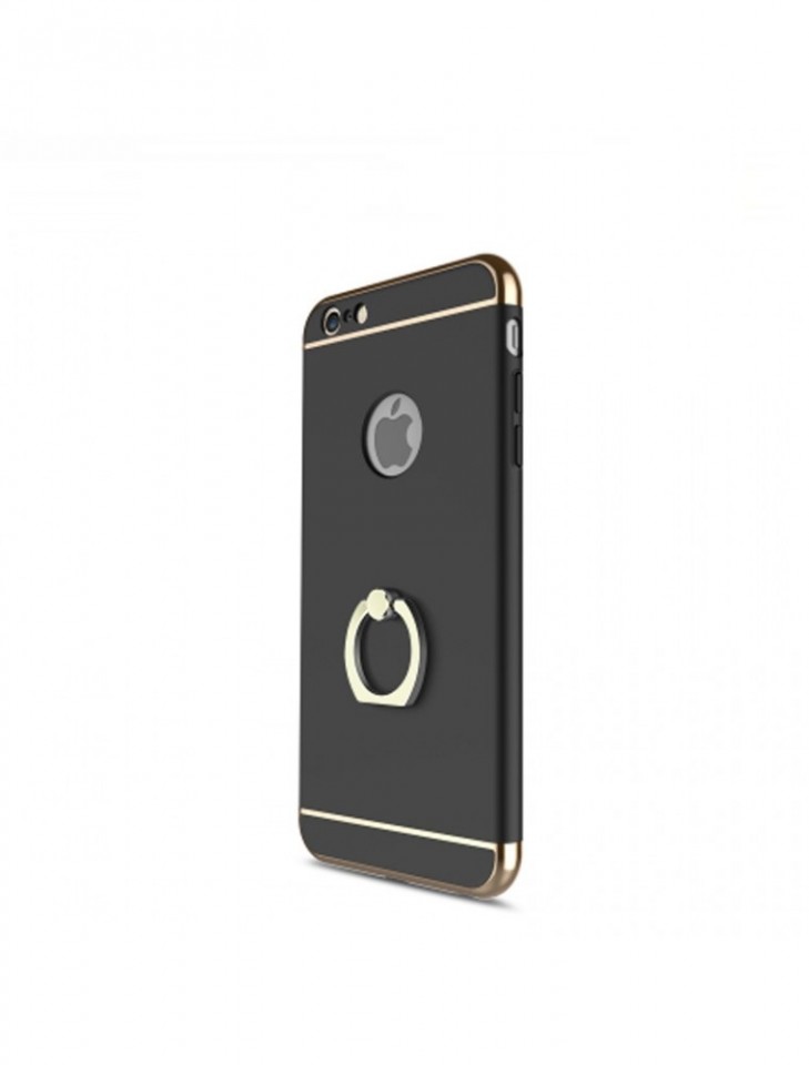 Husa Apple iPhone 7, Elegance Luxury 3in1 Ring Black maggsm.ro imagine noua 2022