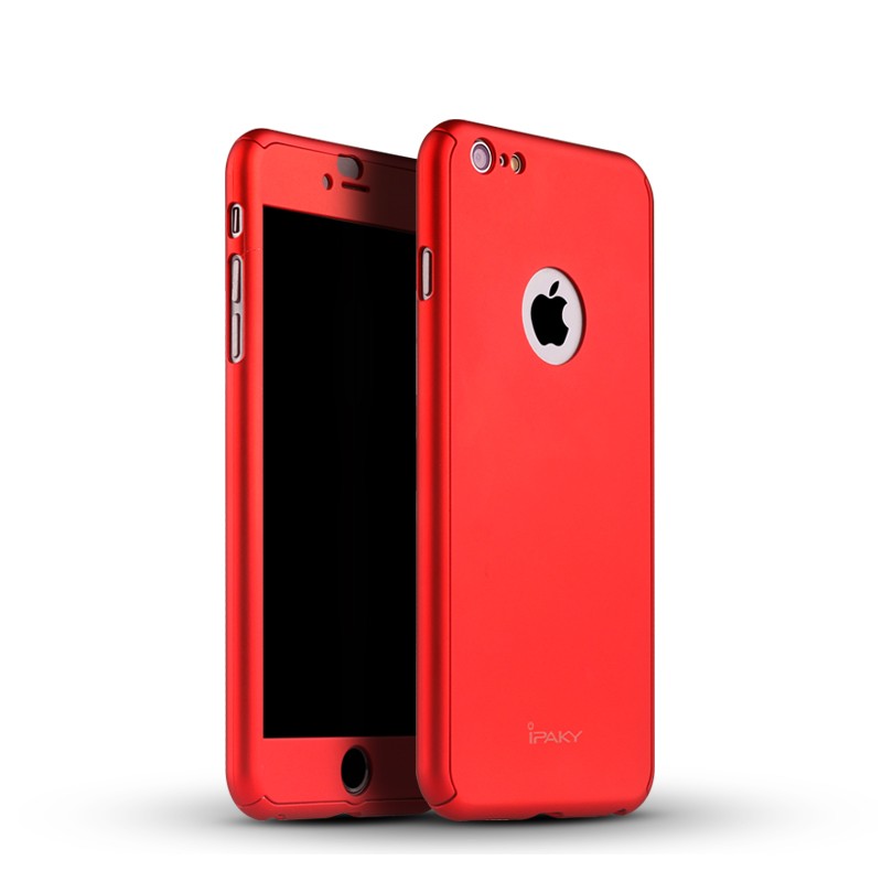 Husa Apple iPhone 7, FullBody Elegance Luxury iPaky Red, acoperire completa 360 grade cu folie de sticla gratis iPaky imagine noua 2022