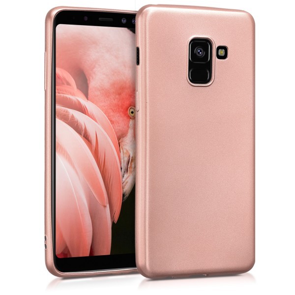 Husa Samsung Galaxy A8 2018, slim antisoc Rose-Gold maggsm.ro imagine noua 2022