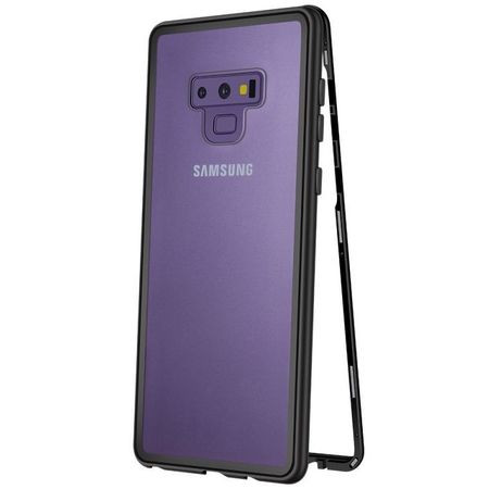 Husa Samsung Galaxy Note 10 Magnetica 360 grade Black, Perfect Fit cu spate de sticla securizata premium + folie de sticla pentru ecran