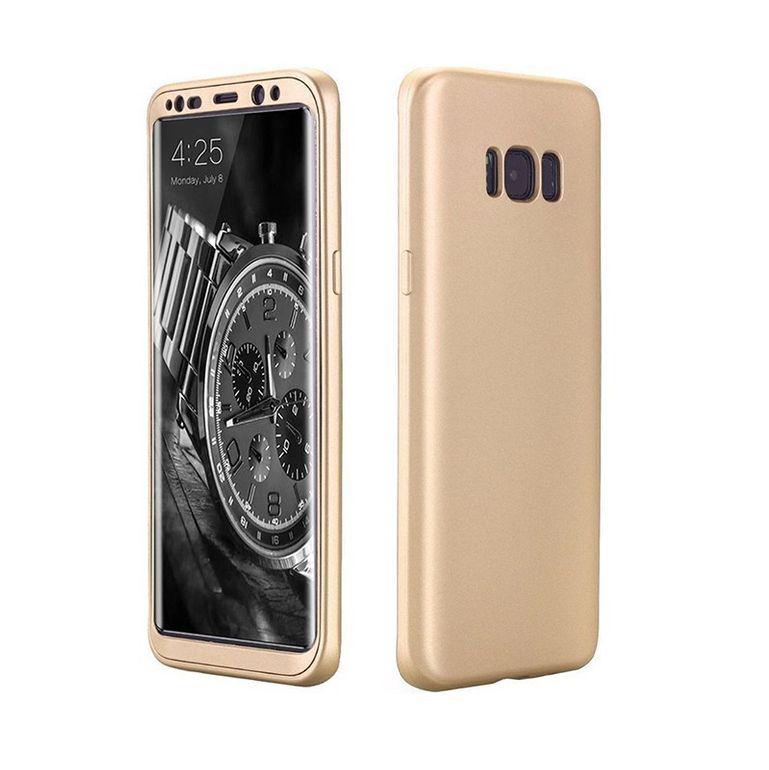 Husa Samsung Galaxy S8, FullBody Elegance Luxury Gold, acoperire completa 360 grade cu folie de protectie gratis maggsm.ro imagine noua 2022