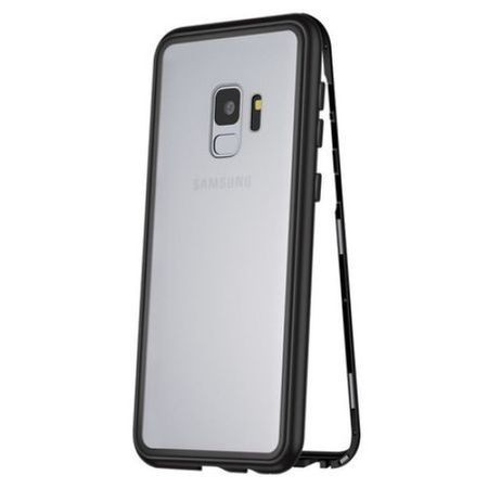 Husa Samsung Galaxy S9 Plus Magnetica 360 grade Black, Perfect Fit cu spate de sticla securizata premium + folie de sticla pentru ecran maggsm.ro imagine noua 2022