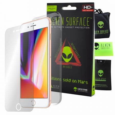 Folie Alien Surface HD, Apple iPhone 8 Plus, protectie ecran, spate, laterale + Alien Fiber Cadou