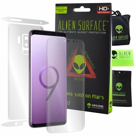 Folie Alien Surface HD, Samsung GALAXY S9 Plus, protectie ecran, spate, laterale + Alien Fiber Cadou Alien Surface imagine noua 2022