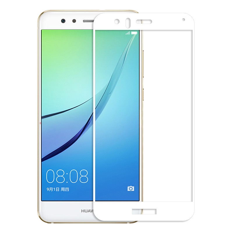 Folie de sticla Huawei P10 Lite, Elegance Luxury cu margini colorate White maggsm.ro imagine noua 2022