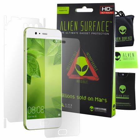 FOLIE ALIEN SURFACE HD, HUAWEI P10, PROTECTIE ECRAN, SPATE, LATERALE + ALIEN FIBER CADOU